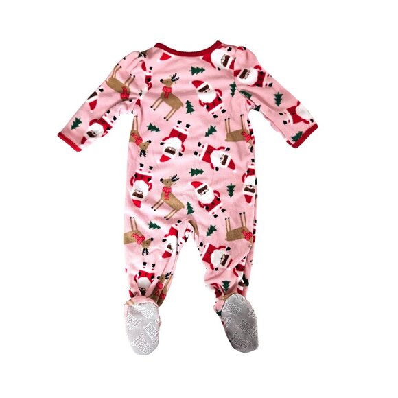 Carters Set of 2 Baby Girl Fleece Sleep Play Pajamas Size 9 Month Zipper Footie - Picture 4 of 10